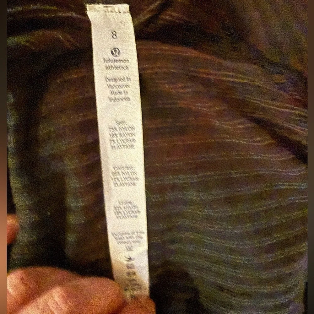 2015 Lululemon Bhakti Yoga Jacket Black Dark Slate Luon Luxtreme Size 8